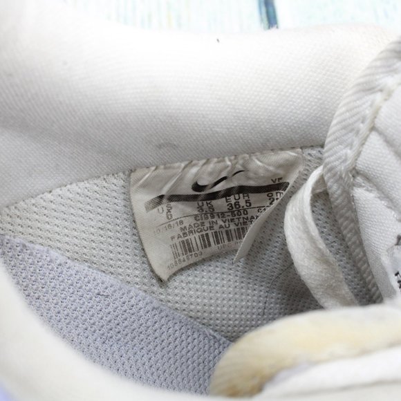 Nike Air Force 1 Purple Leather Lace Up Athletic Sneakers Shoes Size 6 - Picture 8 of 9